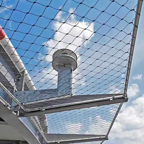 不锈钢绳网304安全网阳光房防护防坠网道路边坡包塑钢铁丝网