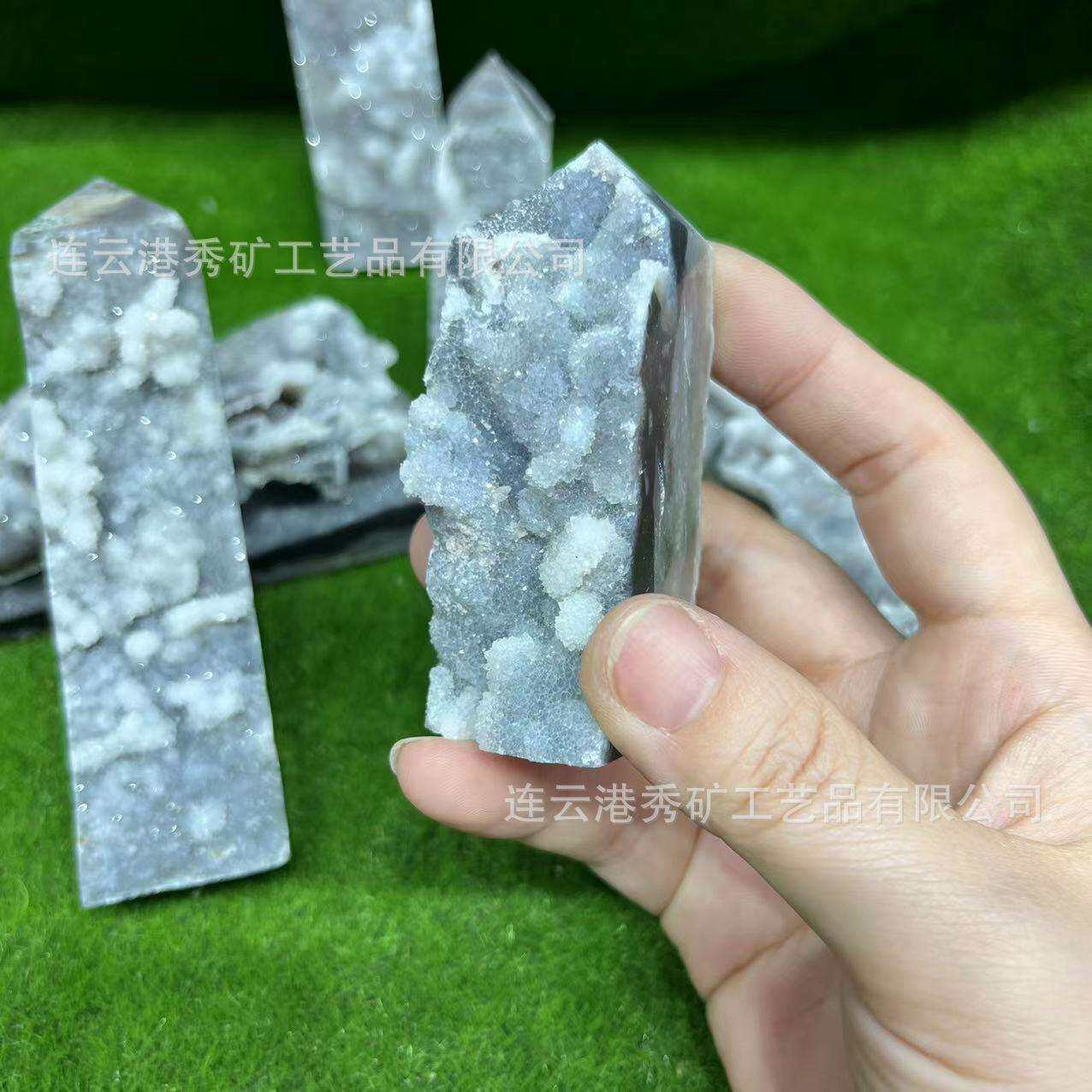 跨境热销天然闪锌矿裸石闪锌矿晶簇单尖水晶柱桌面观景水晶摆件