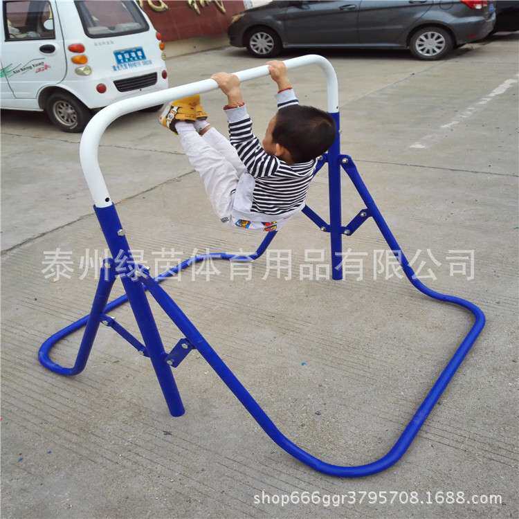 折叠可调节高度高级幼儿单杠 学校幼儿园用单杠 儿童引体向上单杠