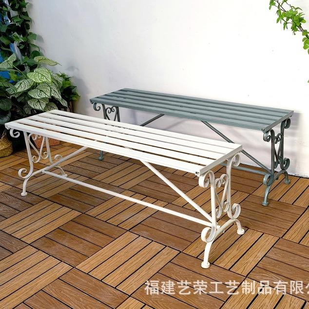 庭院桌椅阳台现代金属欧式长条椅座椅防腐花园铁艺户外长椅休闲椅
