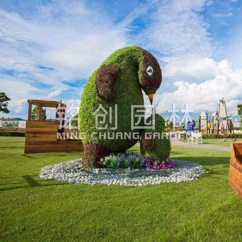 户外花绿雕工艺品艺术雕塑动物大型植草绿植摆件仿真绿雕真