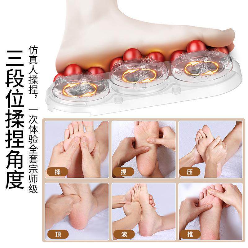 跨境折叠足疗机加热按摩全自动揉捏脚底摩仪家用恒温泡脚桶可