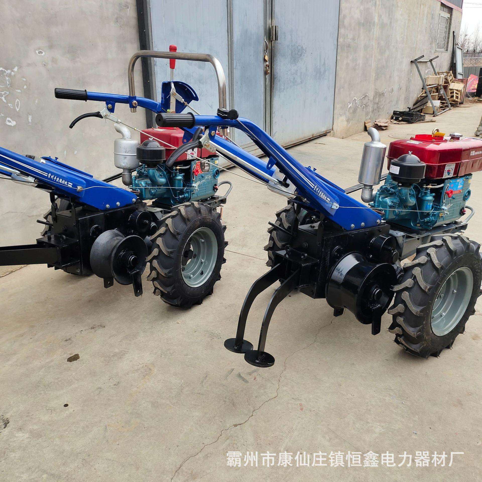 50KN手扶绞磨拖拉机电缆牵引机15马力柴油动力强劲厂家直发