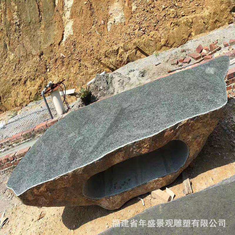 自然石头雕刻 户外原石休息桌椅 院子花园石桌茶台 厂家现货
