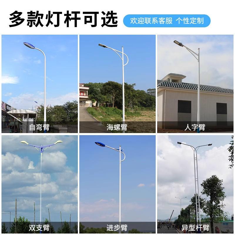 厂家直销LED路灯6米7米8米市电路灯12米传统普通单杆双臂路灯
