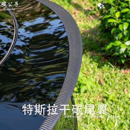 碳公子焕新版Model3YS真干碳纤维尾翼P版扰流板锻造哑瑞配