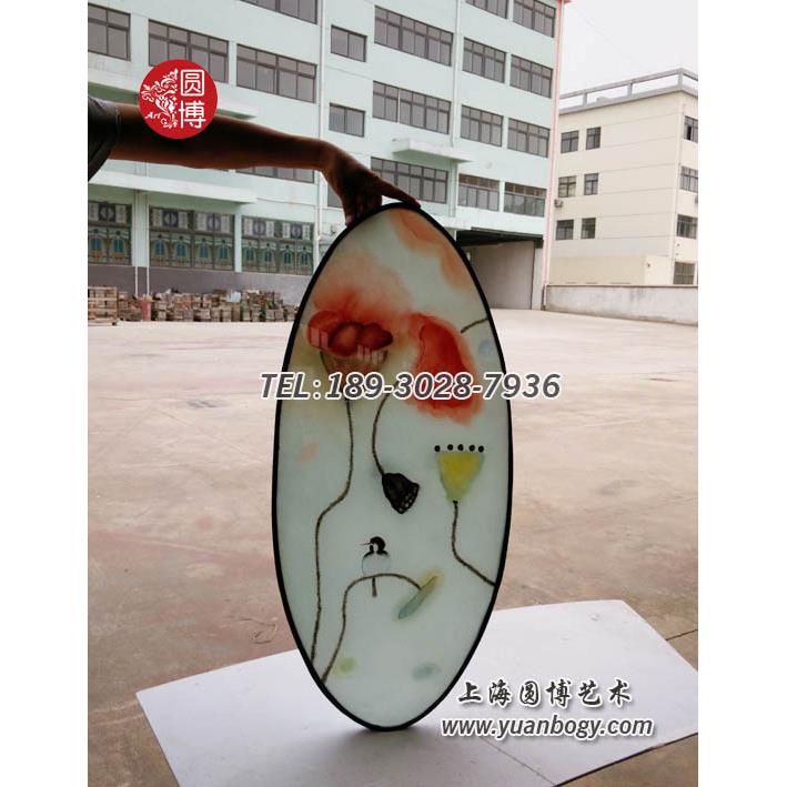 彩色镶嵌玻璃彩绘镶嵌玻璃彩色蒂凡尼艺术玻璃圆博艺术玻璃