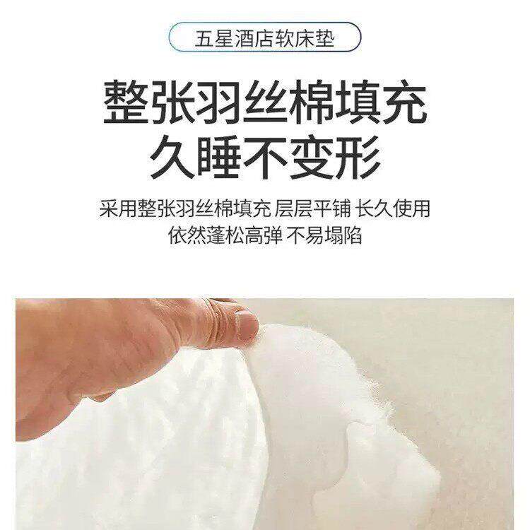 酒店宾馆加厚软床垫立体柔软民宿舒适双人家用可折叠防滑床褥子