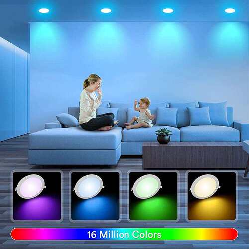 Matter智能筒灯RGBCW无极调光调色直连HomeKit 谷歌 亚马逊音响