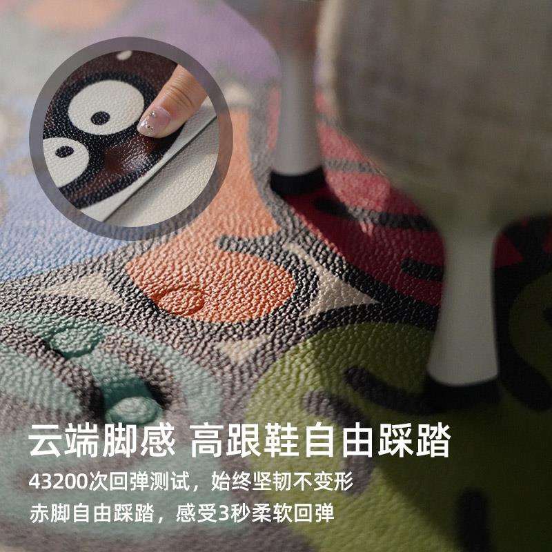 臻芝竖版入户地垫进门垫pvc防水免洗地毯皮革高品质入户门大尺寸