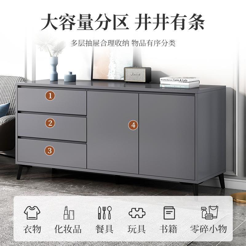 餐边柜法式厨房置物柜客厅收纳柜靠墙白色柜子储物柜斗柜茶水柜