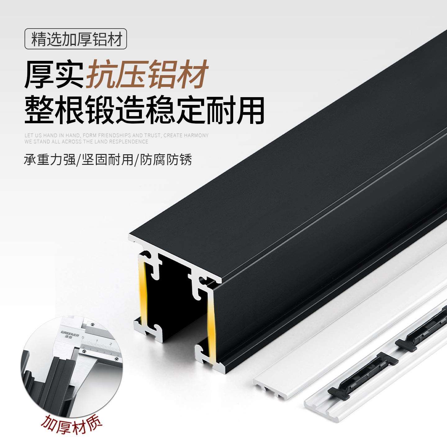 木门隔断多折叠门五金配件无下轨道吊滑导轨推拉移门阻尼缓冲吊轮