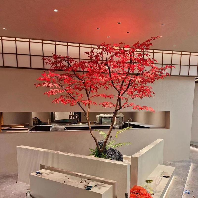 仿真红枫树造型树鸡爪槭大型装饰景观造景橱窗落地禅意室内外假树