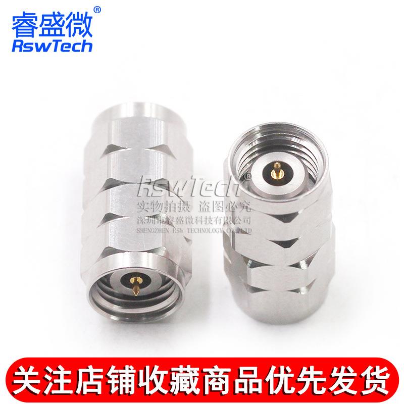 毫米波转接器 2.4-JJG不锈钢测试双通头 2.4MM公转2.4MM公 DC-50G
