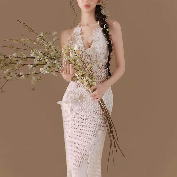 。新款影楼新中式氛围感东方古典唯美中国风个人拍照艺术照服装