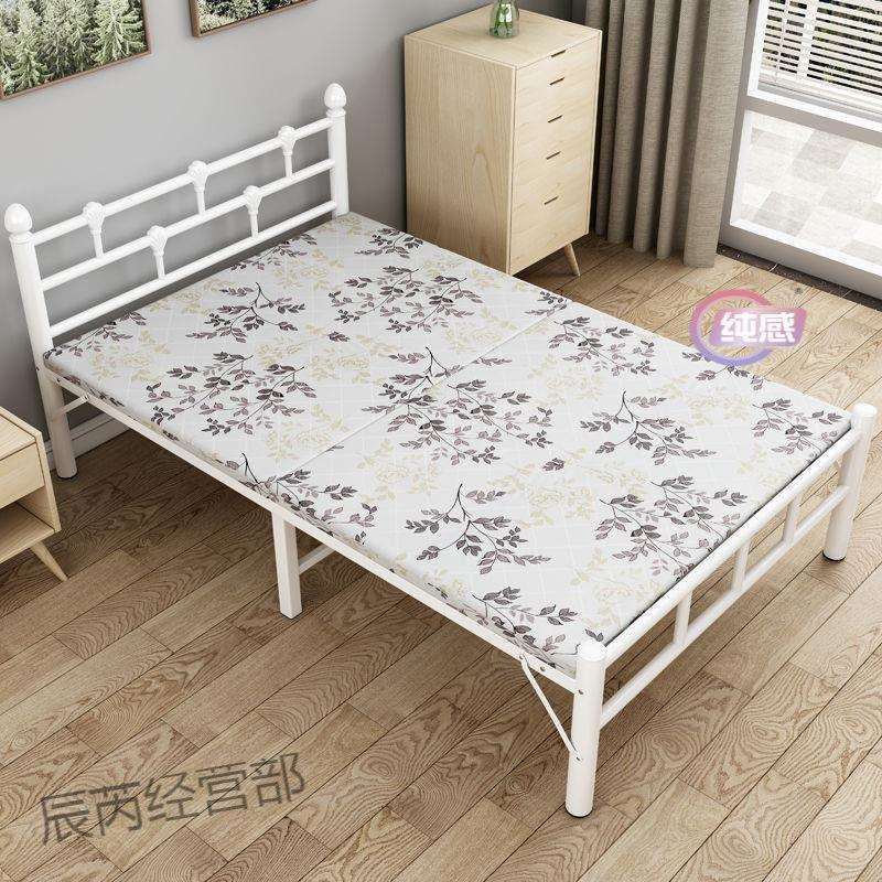 加固折叠床午休床双人床铁床出租屋午休可简易床儿童成人家用床铺