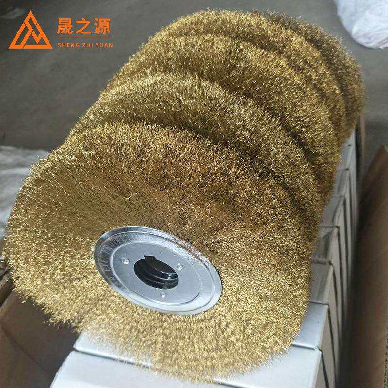 铜丝轮钢丝轮铝型材打磨轮金属除锈轮铝合金抛光轮拉丝轮毛刺去除