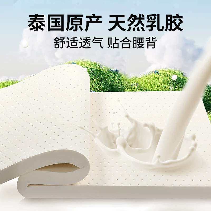【金橡树源头工厂】泰国原产进口天然乳胶床垫5cm软垫榻榻米 心愿