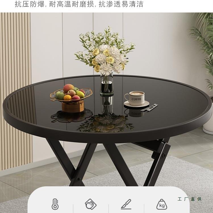 折叠桌户外圆桌阳台桌子餐饮商用不怕雨淋二人小餐桌休闲洽谈桌