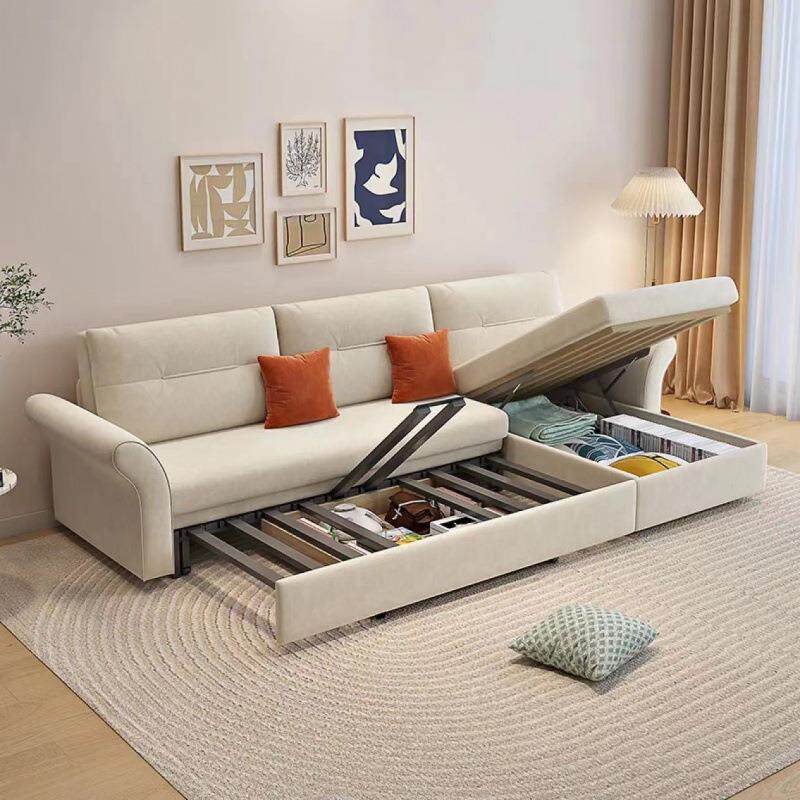 科技布沙发床现代简约小户型可折叠两用多功能客厅贵妃带储物沙发