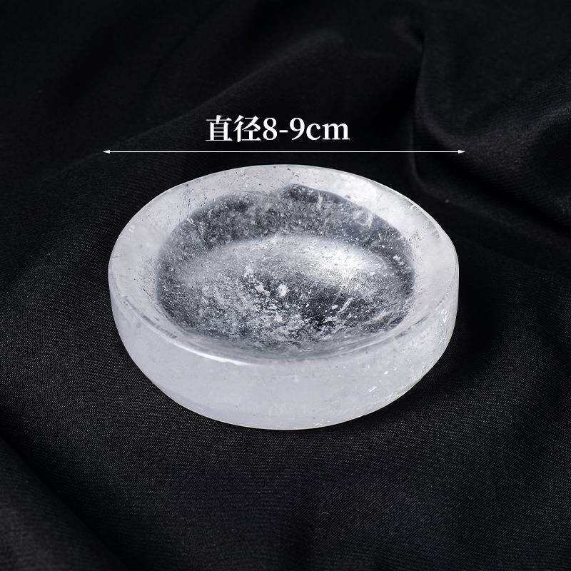 天然白水晶碗雕刻件 白水晶原石打磨供佛消磁碗 水晶碗工艺品摆件