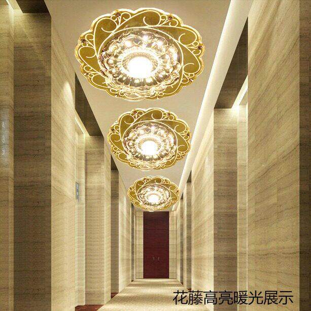 亚克力造型灯七彩孔雀走廊灯led过道灯玄关吸顶灯壁灯智能