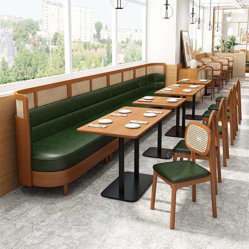 连锁主题餐厅西餐厅茶餐厅卡座沙发火锅店烧烤店饭店食堂桌椅组合