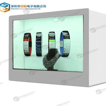 金冠毅透明液晶展示柜47寸红外LED液晶互动触摸显示屏3D透明橱窗