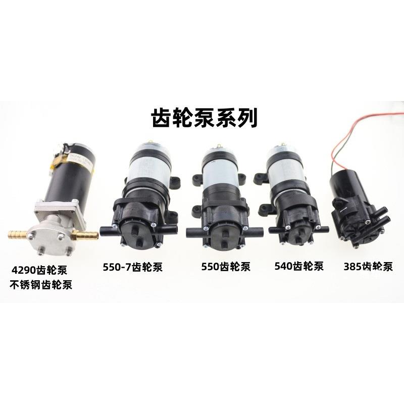 540齿轮泵12V自吸泵耐高温化工泵循环抽油水泵24V微型高压叶轮泵