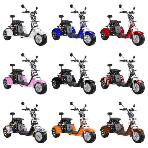60V 20Ah 2000w tricycle 3 wheel electric scooter citycoco
