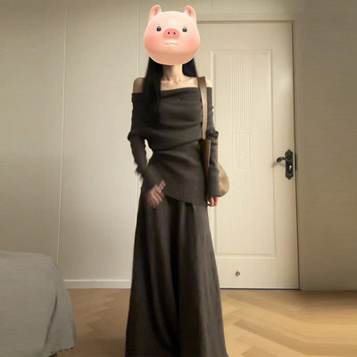 2025新款夏季一字肩洋装