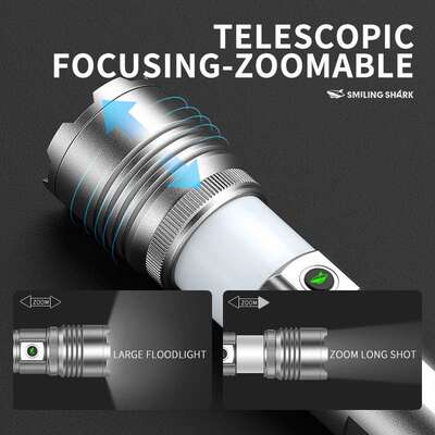 Outdoor ultra-bright long-range lighting charging flashlight