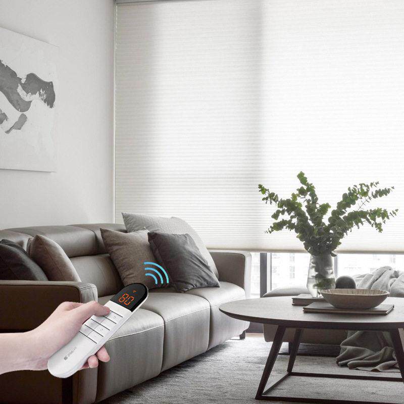 电动蜂巢窗帘免打孔安装遮光遮阳智能遥控自动升降卧室蜂窝百叶帘