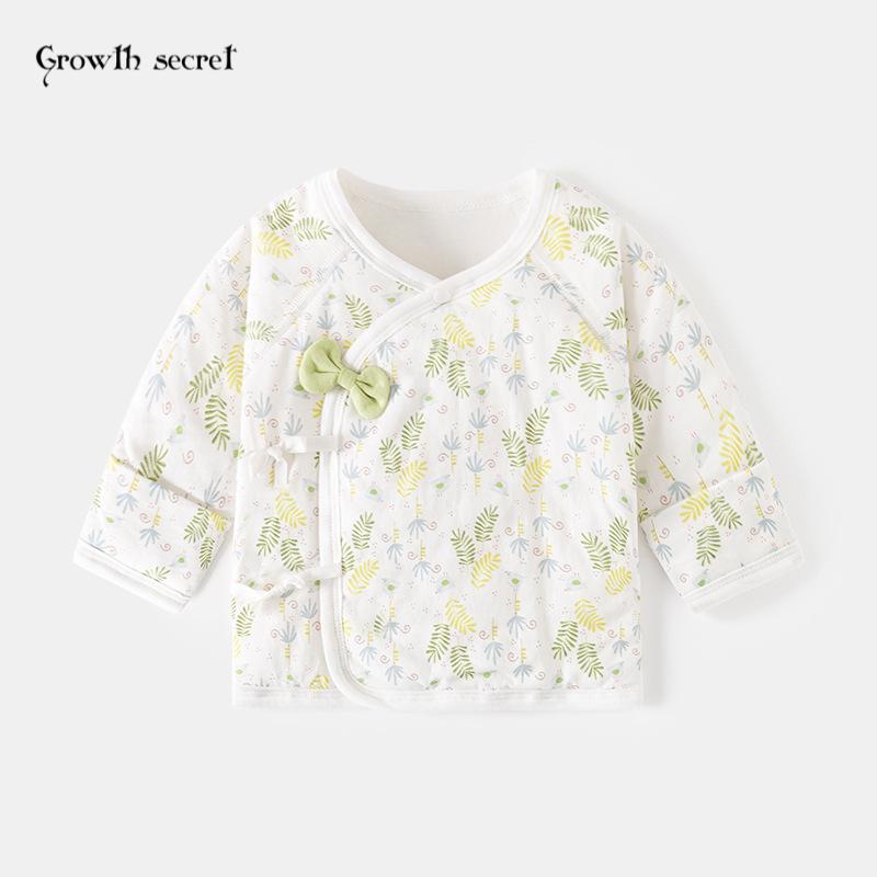 新生婴儿半背衣女款保暖夹棉服无骨纯棉秋冬款薄棉和尚服宝宝上衣