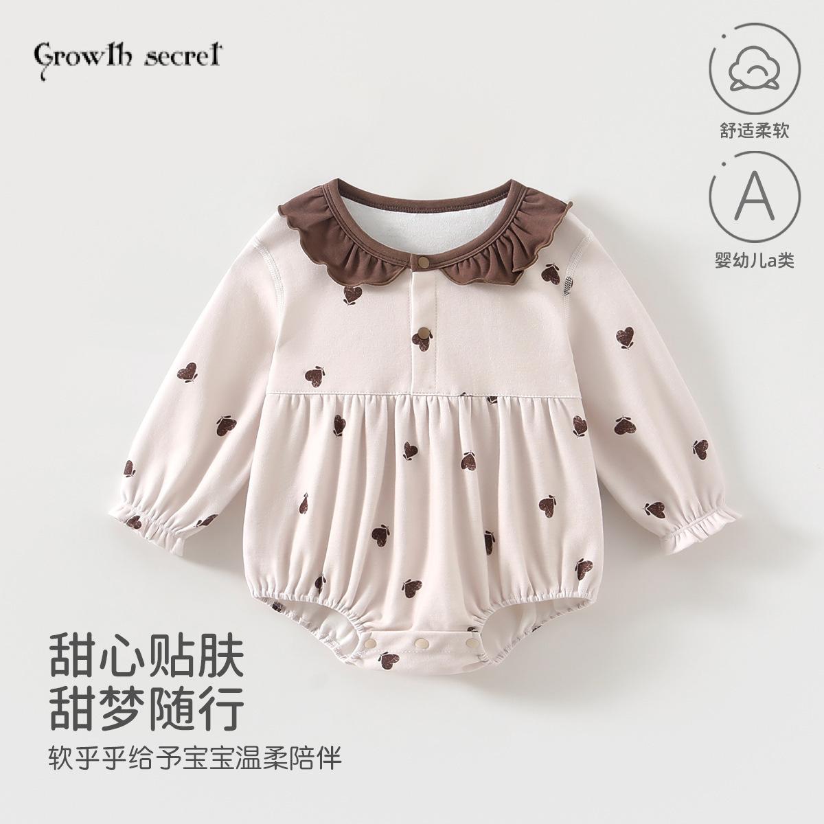 新生儿宝宝长袖套头款包屁衣婴儿衣服纯棉无骨春秋四季款三角爬服