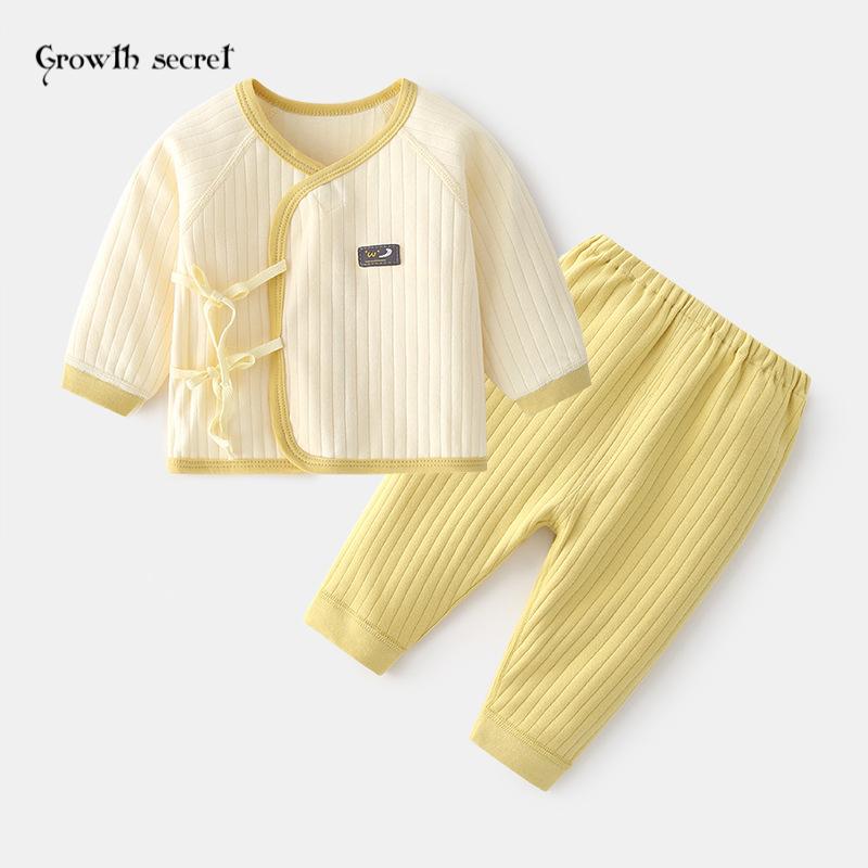 新生婴儿套装纯棉春秋款衣服两件套分体宝宝内衣秋衣裤初生和尚服