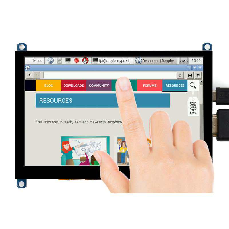 原装5inch-hdmi-lcd-h-v4 5寸电容屏H版简化版 钢化玻璃面板