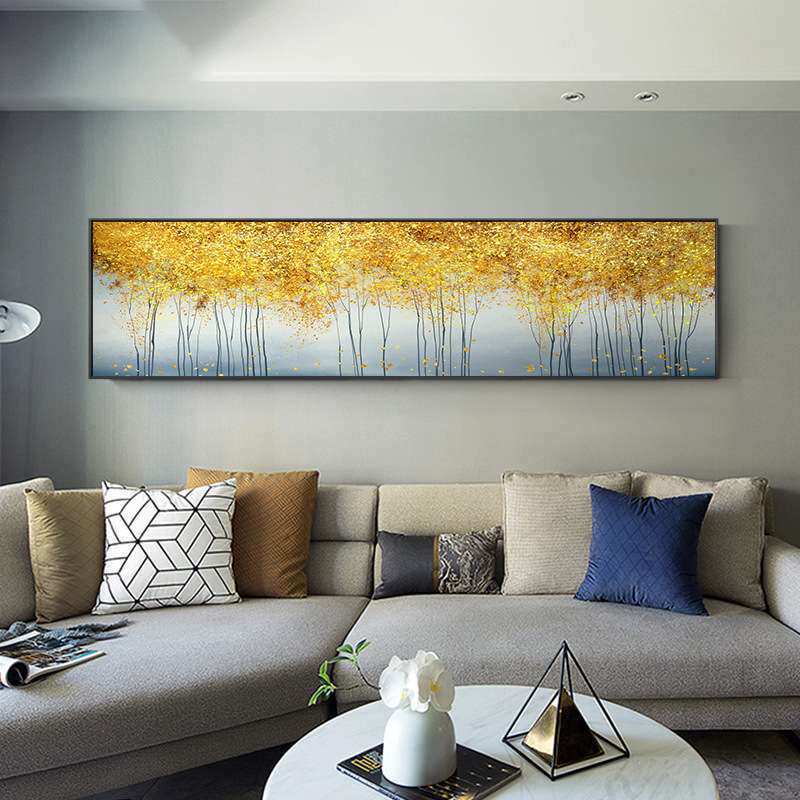 追光者卧室床头装饰画现代简约横版挂画抽象北欧客厅沙发背景壁画