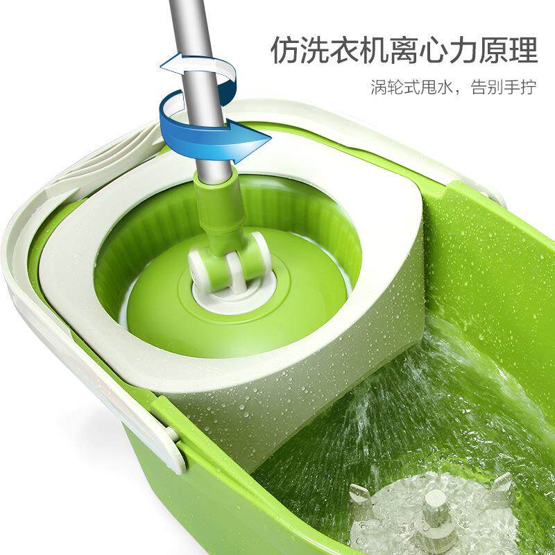 茶花家用旋转式甩干拖把桶自动免手洗拖布拖地脱水一拖净懒人适用