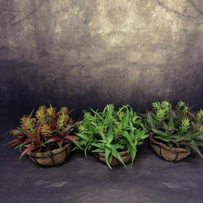 仿真绿植栽花吊兰植物花篮套装小叶芦荟盆栽阳台垂挂客厅吊兰装饰