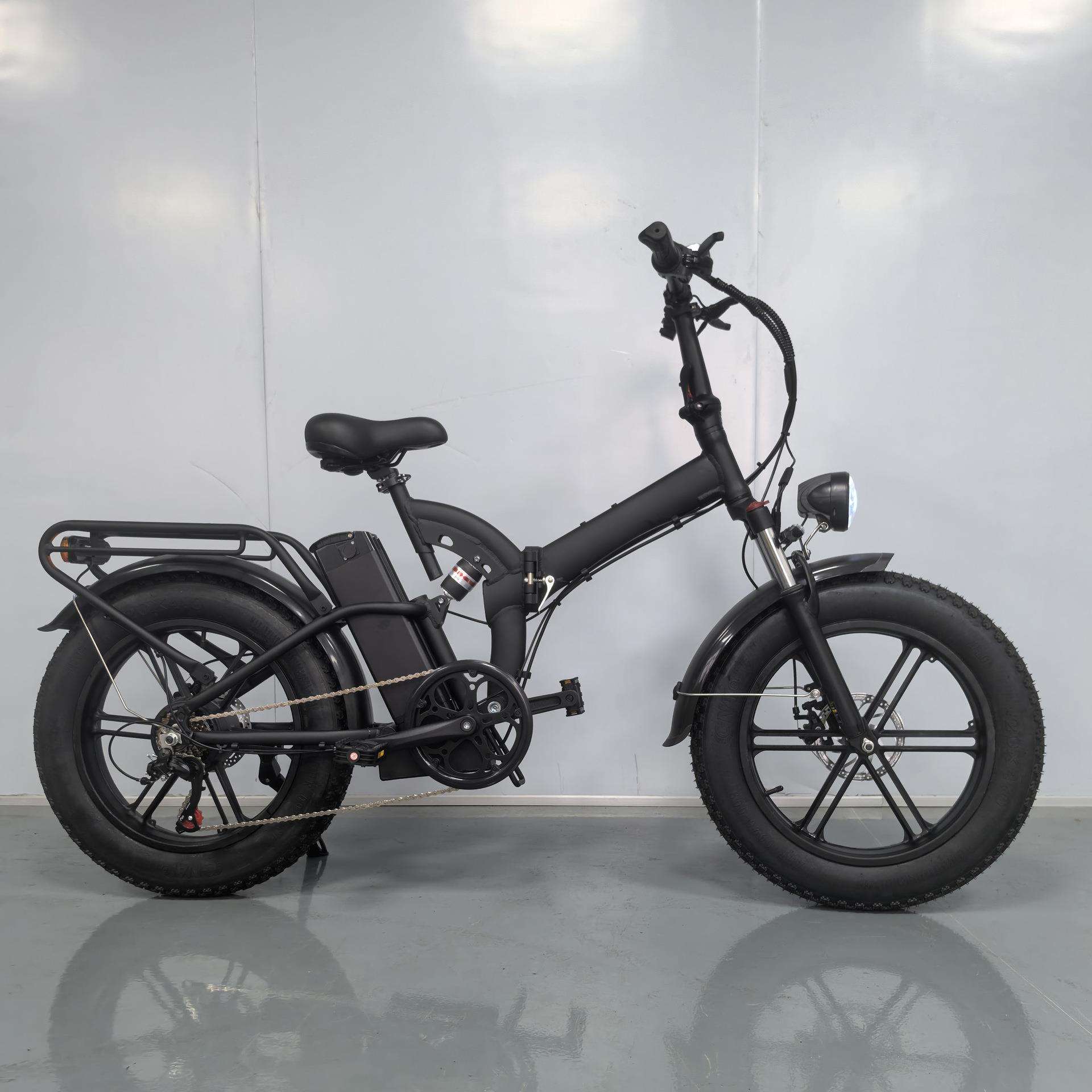 ebike工厂20寸折叠雪地胖胎电助力自行车成人变速雪地电动自行车