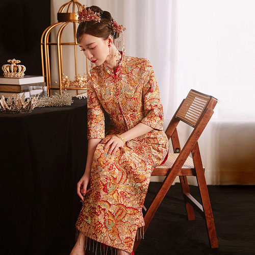 2026新款秀禾服龙凤褂褂皇显瘦新娘敬酒服复古中式礼服出阁婚服高