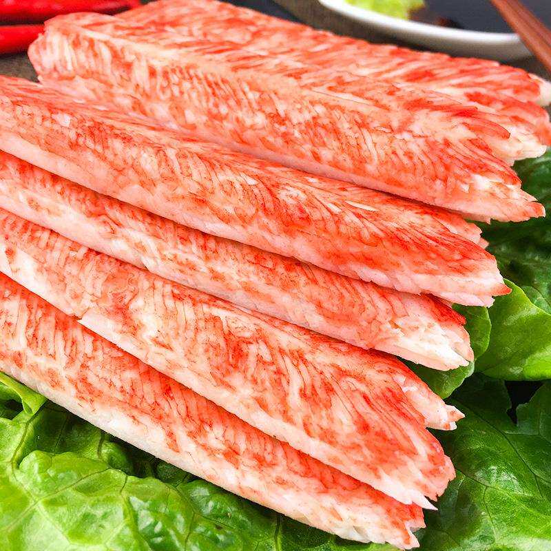 蟹皇世佳 V型蟹柳 1kg 约55条模拟V形蟹柳蟹肉棒日料寿司火锅蟹柳