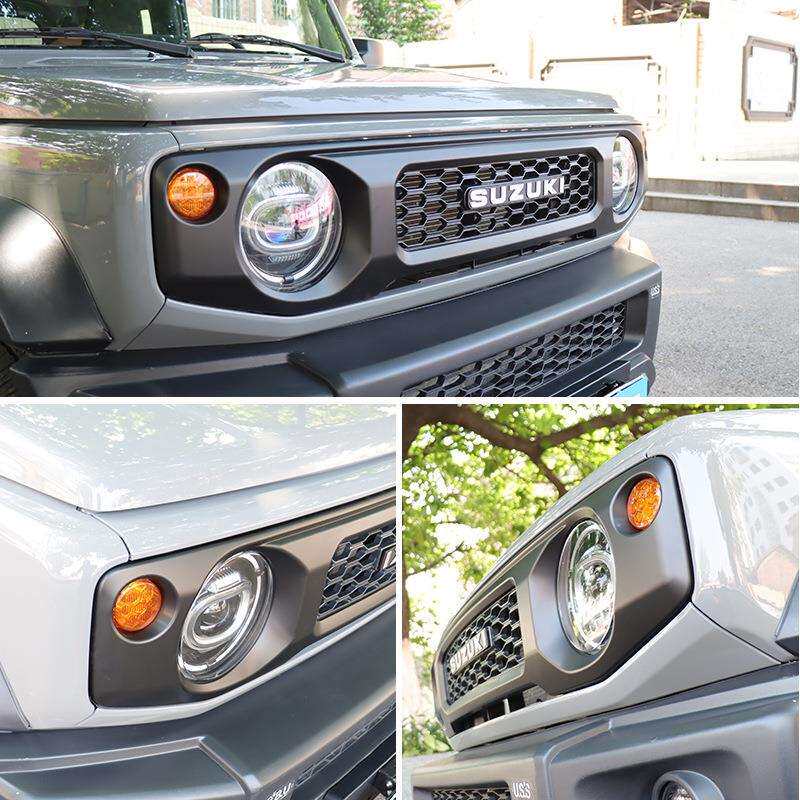 2019-2025新款吉姆尼jimny jb74越野改装配件 外饰中网鬼脸罩前脸
