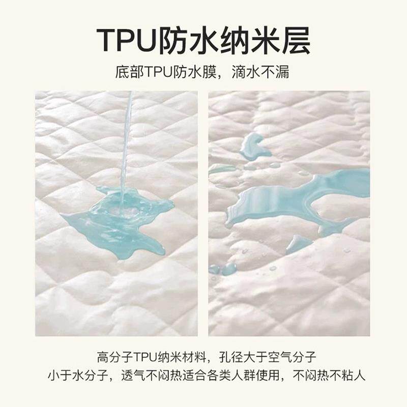 防水隔尿床垫软垫家用卧室宿舍大豆夹棉床护垫防滑垫被褥子保护垫