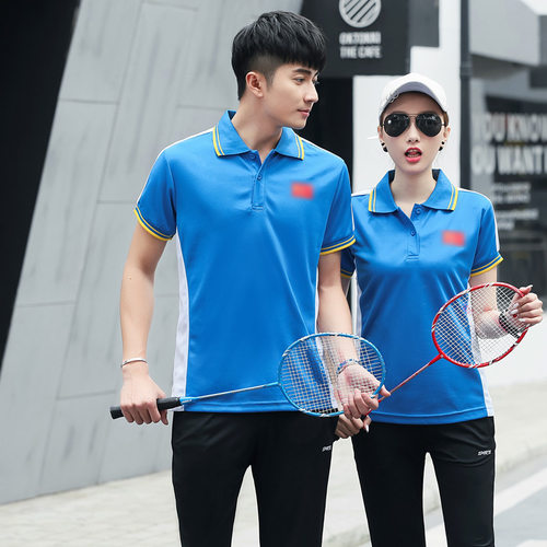 2026新款批发成人翻领运动上衣男女时尚短袖T恤情侣运动潮流服装