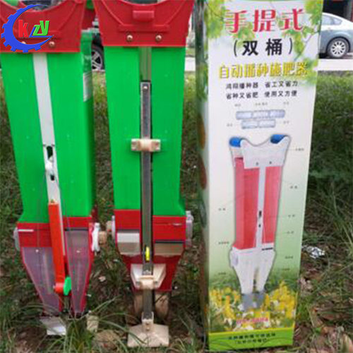小型手提式施肥种植机 单双粒可调施肥点播机 农用按压式播种机