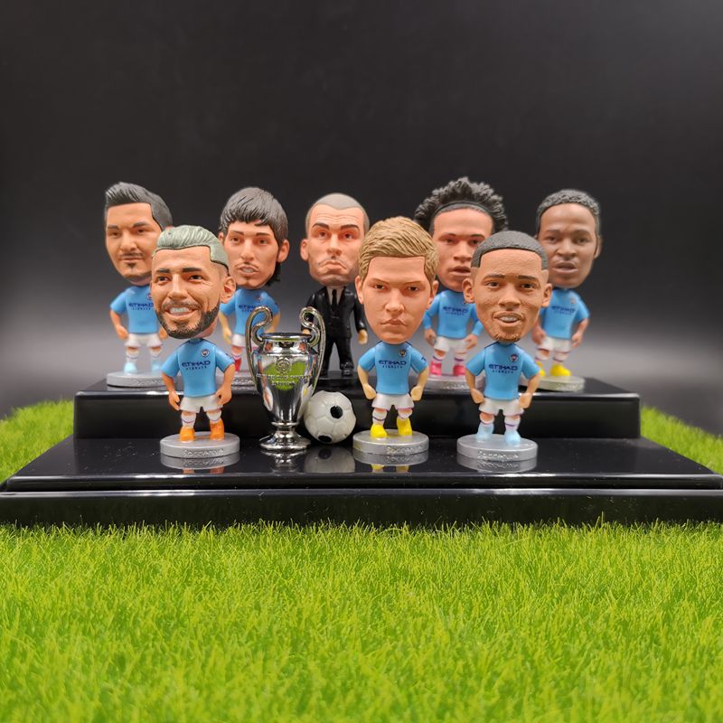 足球玩偶曼城德布劳内阿奎罗