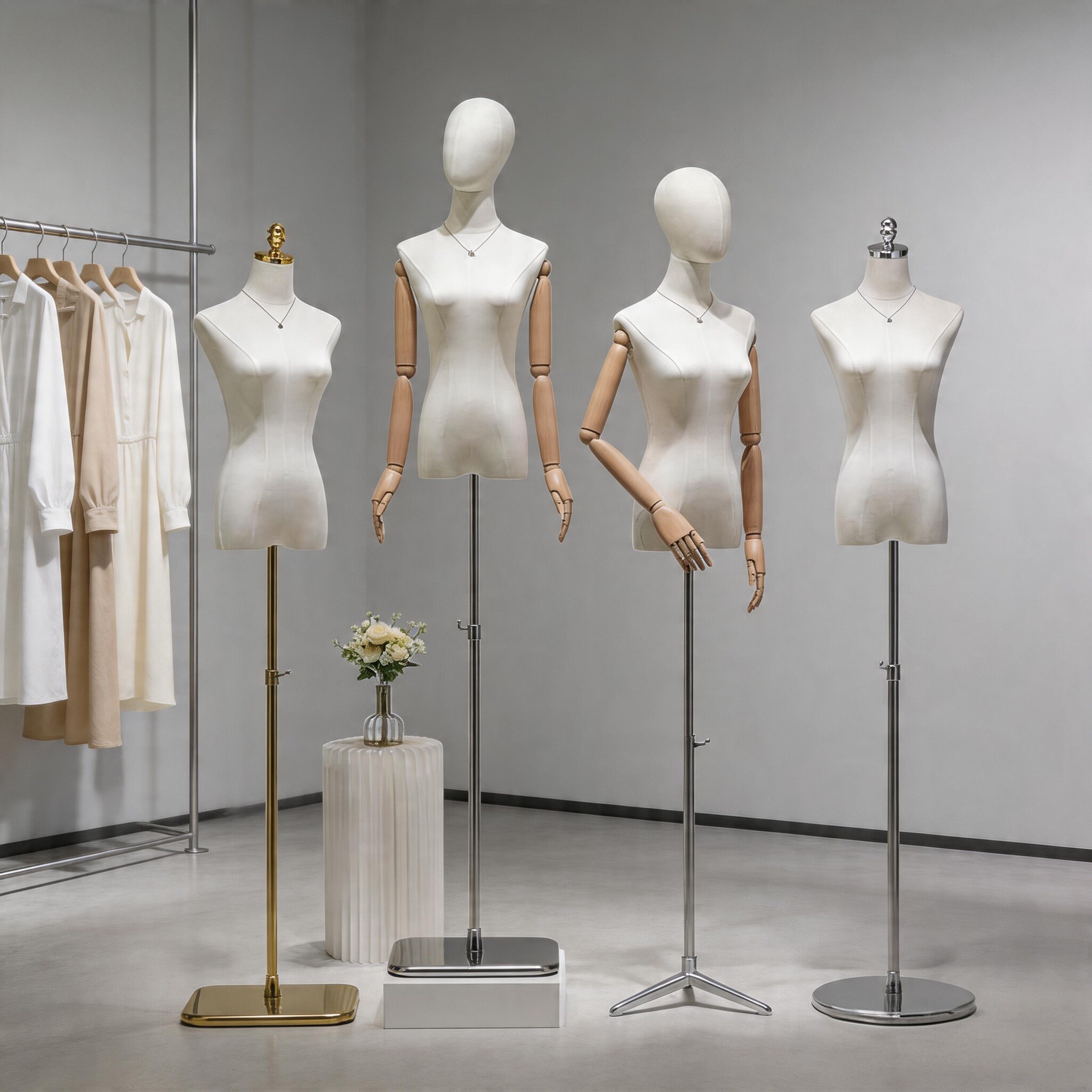 模特展示架女装人台人偶服装店专用女装店橱窗半身婚纱假人体模型