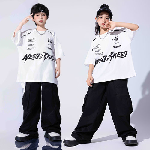 2026新款街舞儿童潮服嘻哈男童炸街套装hiphop童装潮牌少儿